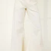 Andrea High Waist Flared Leg Pants Ivory