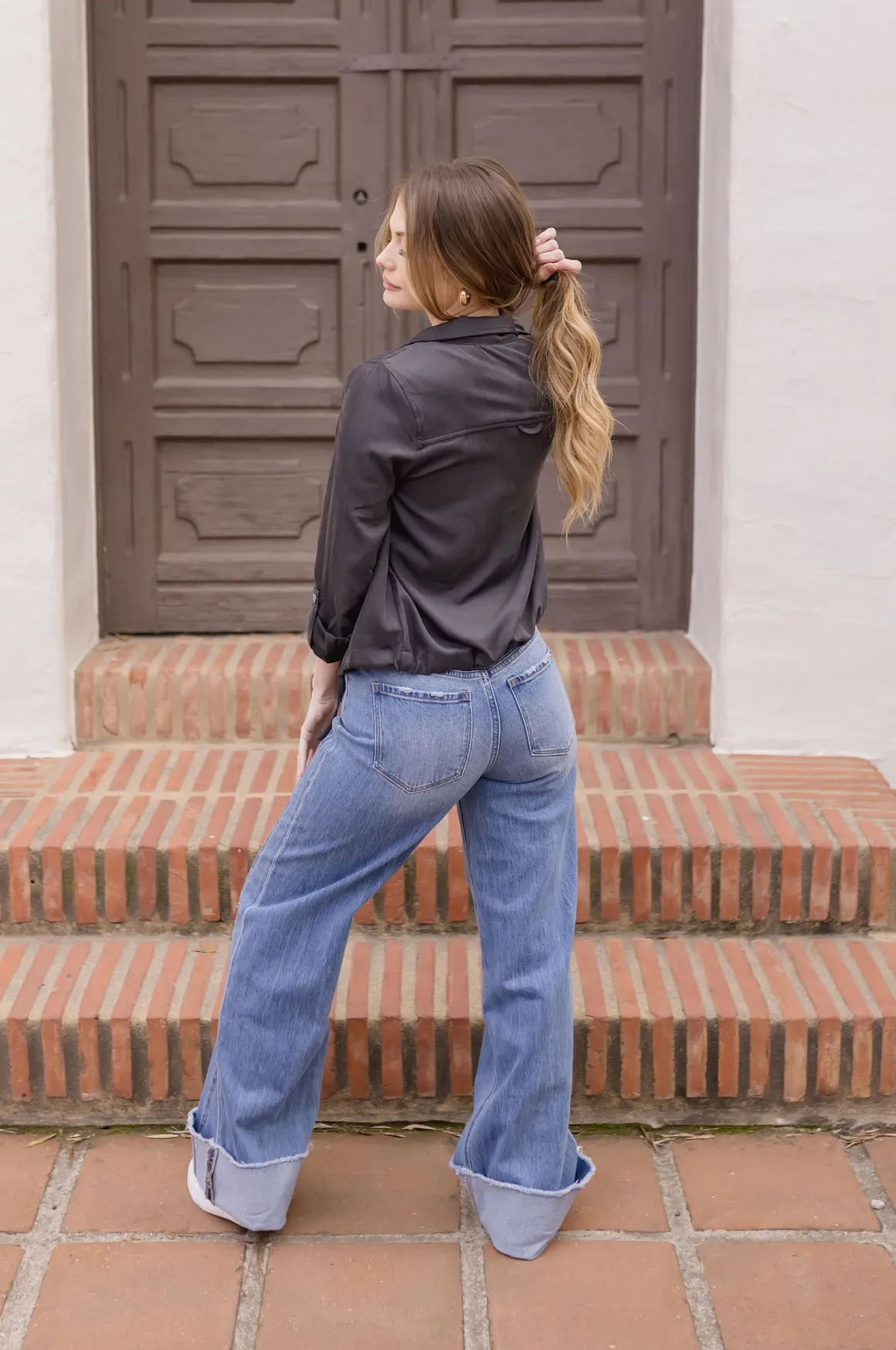 Angela Long Sleeve Drawstring Utility Jacket Taupe Black