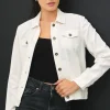 Anna Long Sleeve Linen Blend Jacket White