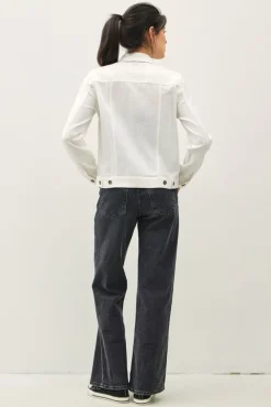 Anna Long Sleeve Linen Blend Jacket White