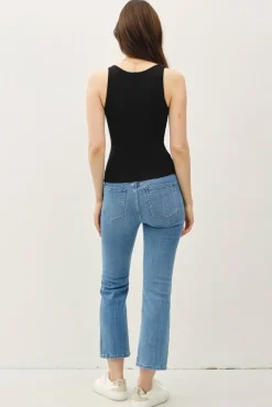 Ashton Sleeveless V Neck Double Lined Top Black