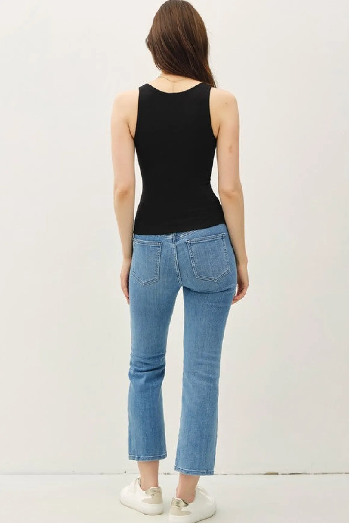 Ashton Sleeveless V Neck Double Lined Top Black