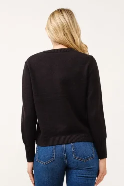 Astrid Long Sleeve Button Down Cardigan Black