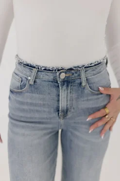 Ava High Rise Wide Leg Jeans Light Wash