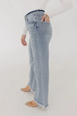 Ava High Rise Wide Leg Jeans Light Wash