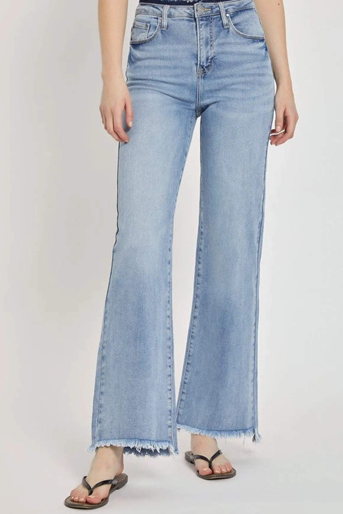 Ava High Rise Wide Leg Jeans Light Wash