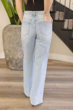 Avery High Rise Wide Leg Jeans Light Wash