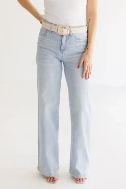 Avery High Rise Wide Leg Jeans Light Wash