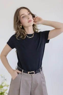 Bailey Short Sleeve Top Black