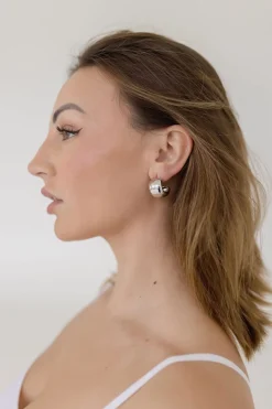 Betty Chunky Hoop Earrings Silver
