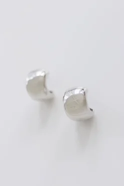 Betty Chunky Hoop Earrings Silver