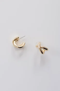 Bobbi Double Stacked Hoop Earrings Gold