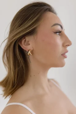 Bobbi Double Stacked Hoop Earrings Gold