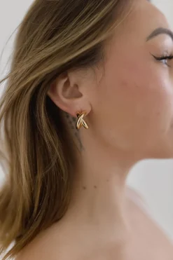 Bobbi Double Stacked Hoop Earrings Gold