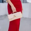 Bristol Faux Leather Woven Purse Nude