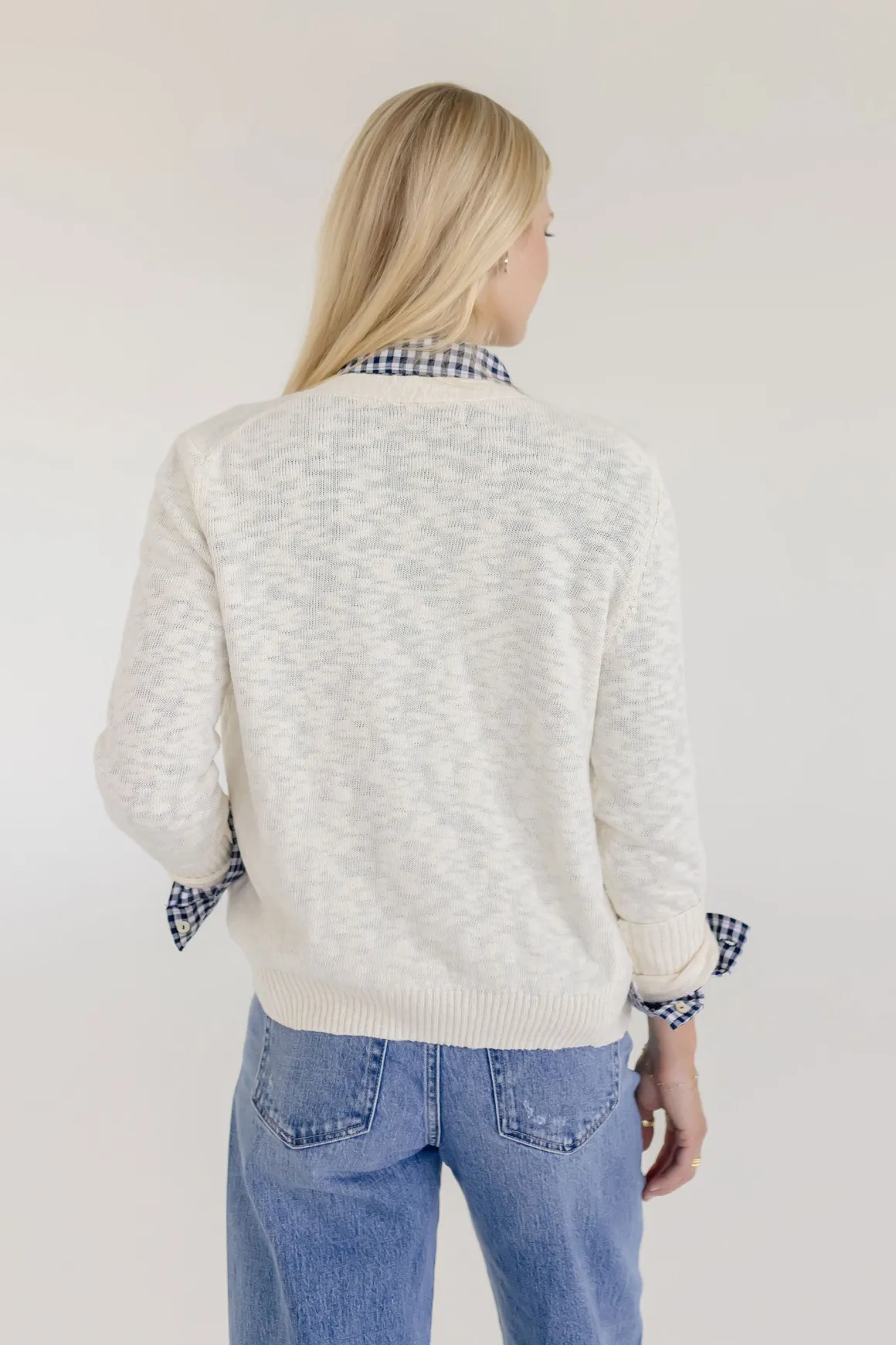 Cadence Long Sleeve Button Down Cardigan Nude