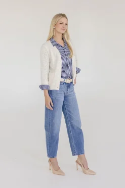 Cadence Long Sleeve Button Down Cardigan Nude