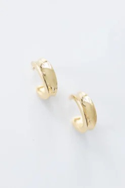 Caelin Chunky Hoop Earrings Gold