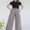 Calla High Waist Wide Leg Pants Taupe