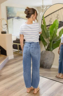 Carla High Rise Barrel Jeans Medium Wash