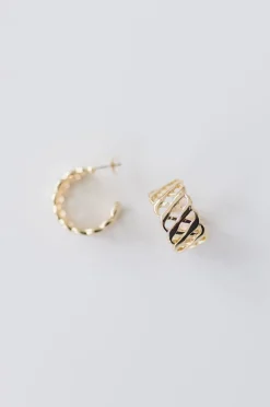 Caroline Braided Hoop Earrings Gold