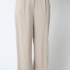 Danica High Waist Woven Wide Leg Pants Khaki