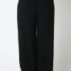 Danica High Waist Woven Wide Leg Pants Black