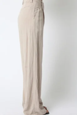 Danica High Waist Woven Wide Leg Pants Khaki