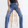 Davie High Rise Flare Leg Jeans Dark Wash