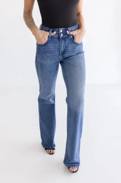 Davie High Rise Flare Leg Jeans Dark Wash