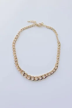 Davina Bulky Chain Link Necklace Gold