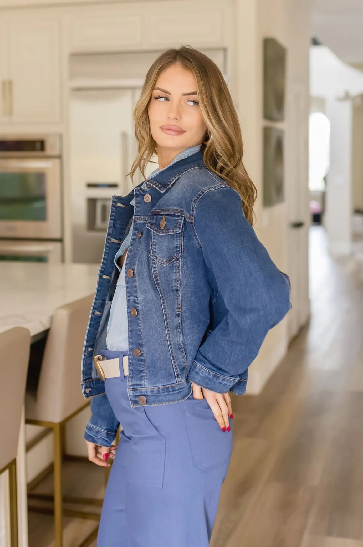 Deanna Denim Jacket Dark Wash