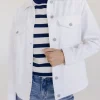 Delaney Long Sleeve Oversized Denim Jacket White