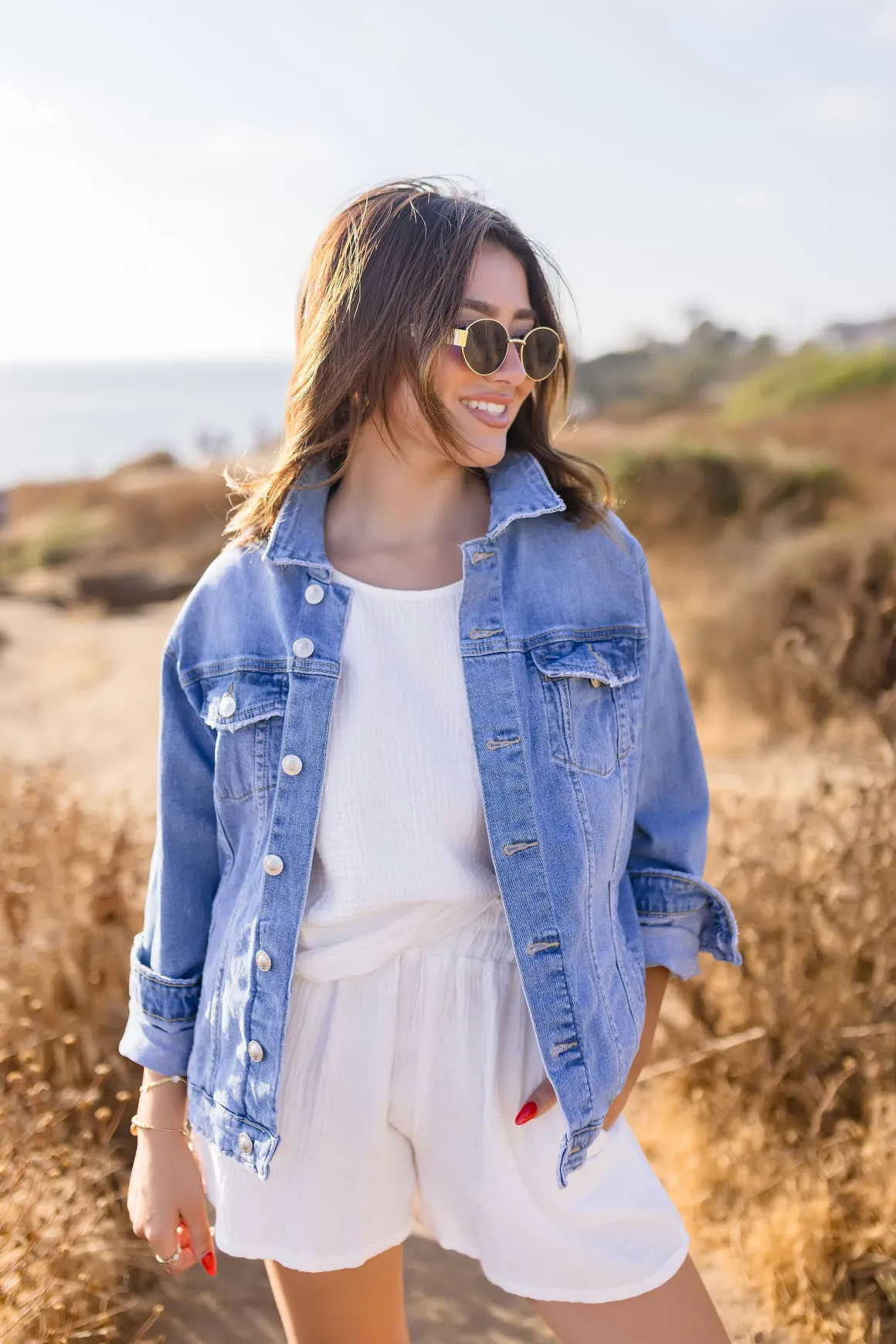 Dominique Denim Jacket Medium Wash