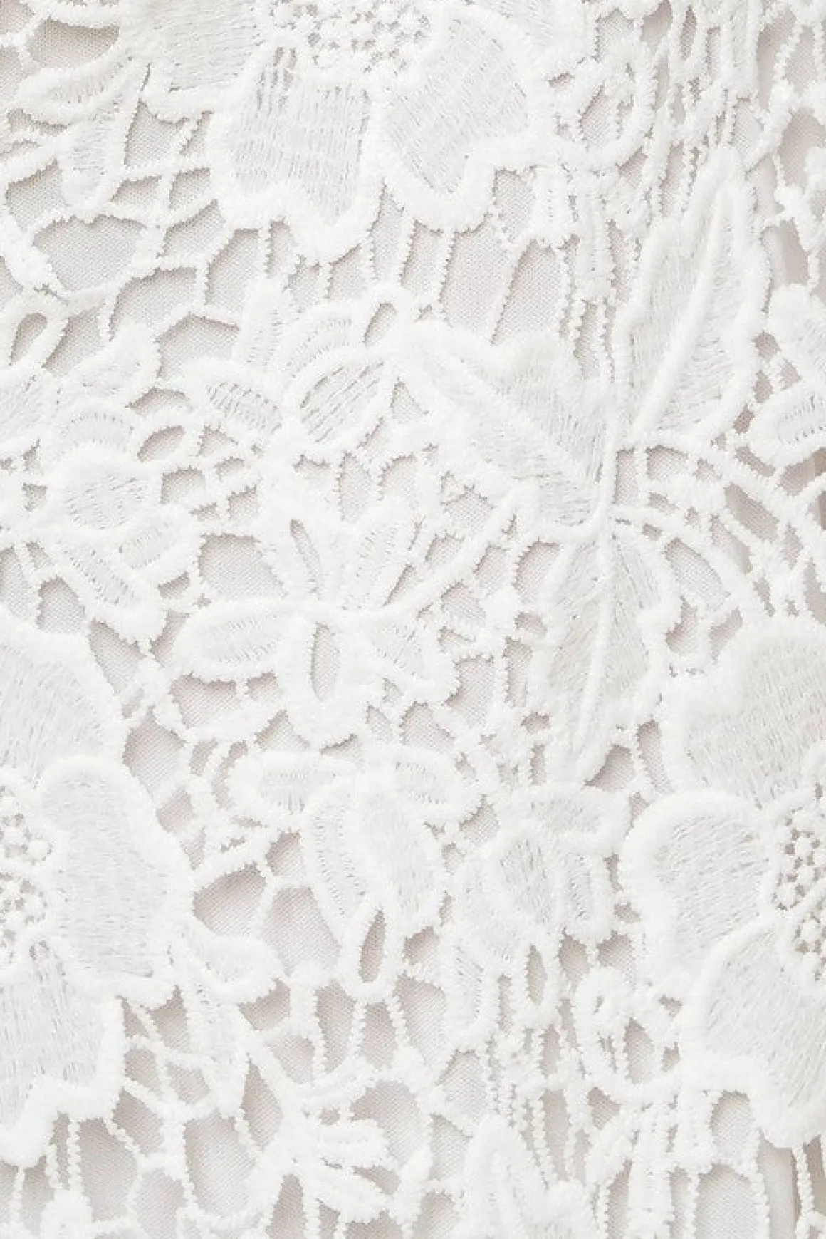 Iris Sleeveless Floral Lace Wide Leg Jumpsuit White