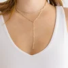 Jodi Layered Chain Link Bar Necklace Gold