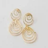 Josie Swirl Drop Earrings Gold