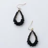 Kalissa Beaded Teardrop Earrings Black