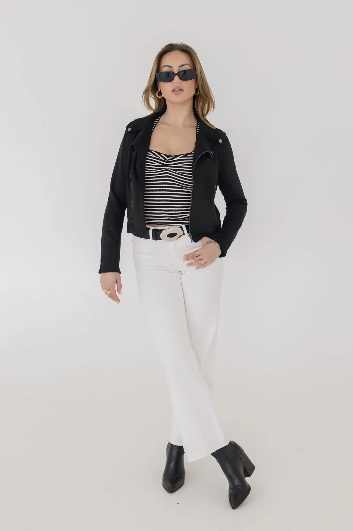 Katie Hammered Oval Buckle Belt Silver