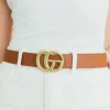 Kendra Logo Buckle Belt Brown