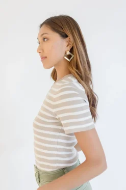 Kylie Square Drop Earrings Gold