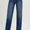 Marjorie High Rise Straight Leg Jeans Dark Wash