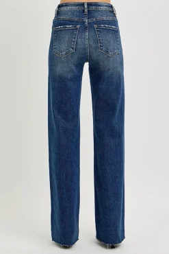 Marjorie High Rise Straight Leg Jeans Dark Wash