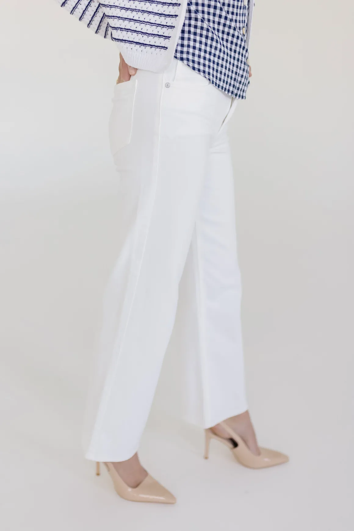 Molly High Rise Straight Leg Jeans White