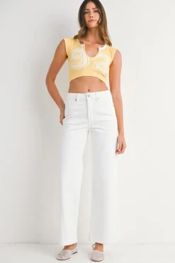 Molly High Rise Straight Leg Jeans White