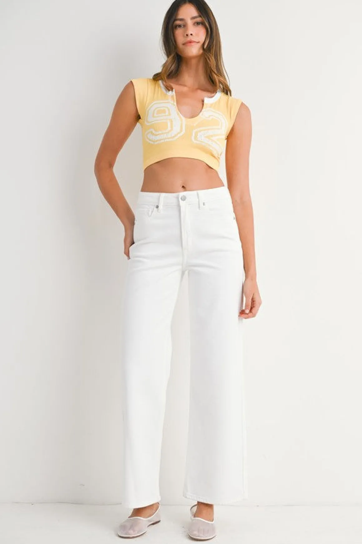 Molly High Rise Straight Leg Jeans White
