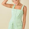 Natalie Sleeveless Romper Mint