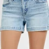 Nayeli Low Rise Denim Shorts Light Wash