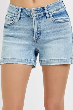 Nayeli Low Rise Denim Shorts Light Wash