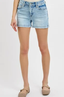 Nayeli Low Rise Denim Shorts Light Wash